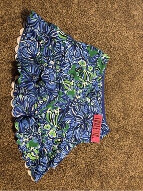 Lilly Pulitzer Blue & Green Floral Swim Bottom